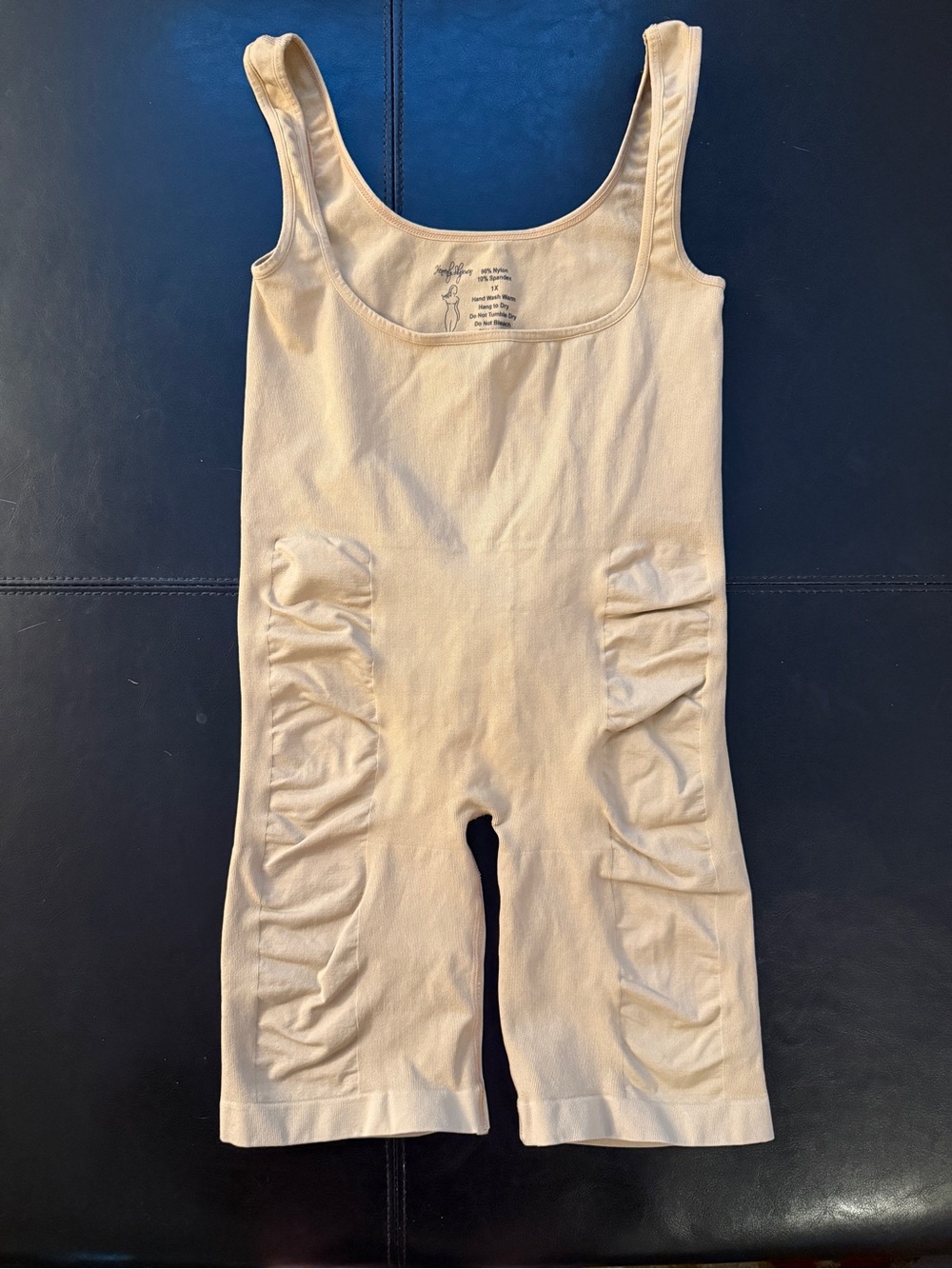 Heavenly Shapewear Romper Bodysuit 1X RN#99747 Beige